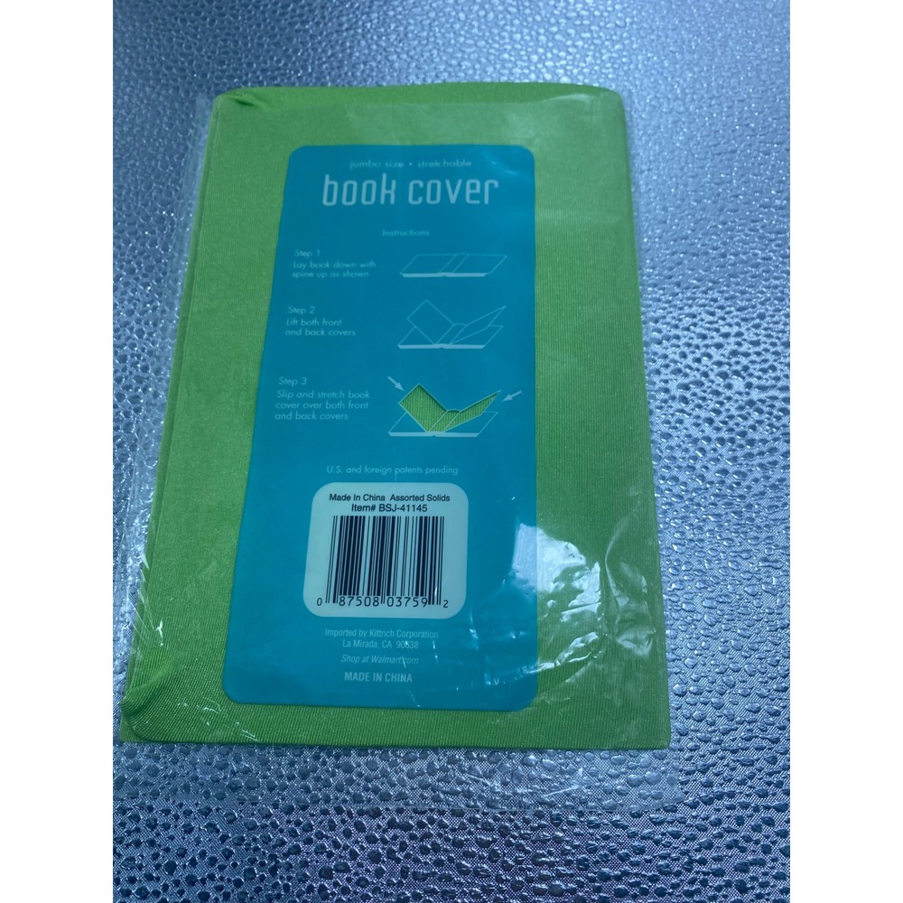 No Boundaries Jumbo Stretchable Fabric Book Cover Lime Green BSJ-41145 New
